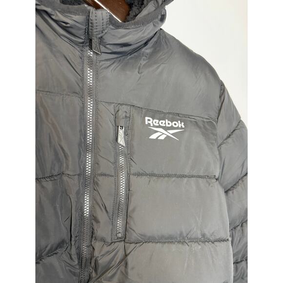 NWOT Reebok Mens Wind Water Resistant Insulated Puffer Jackets Black Sz XL - Picture 7 of 16